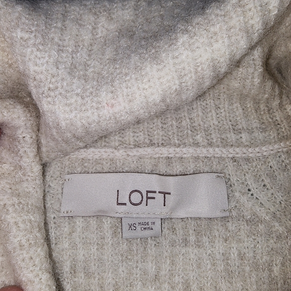 Loft Beige/Tan Sweater Dress Turtleneck Long Sleeve Women's Size X Small NWOT - Picture 5 of 6